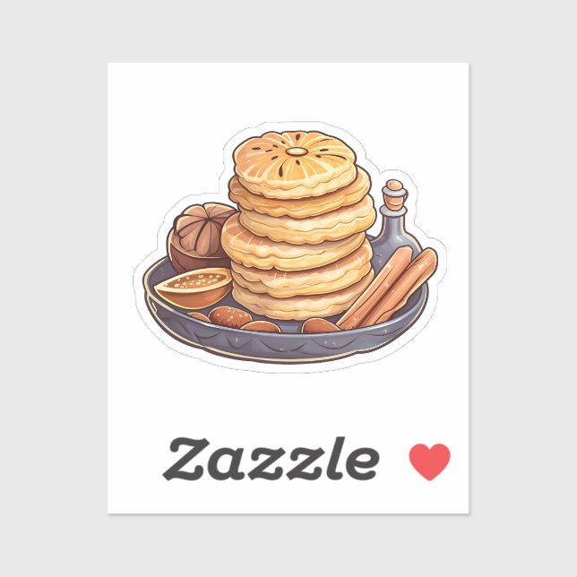 Pegatina pastelería personalizado (Hoja)