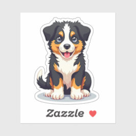 Pegatina Pastor Australiano Cuidadosamente, Triste 3D, Pequ