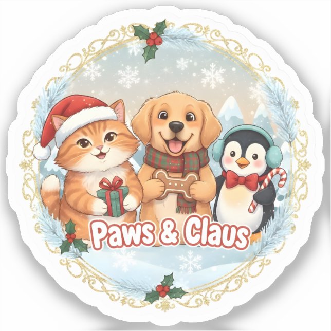 Pegatina Patas y Claus (Anverso)