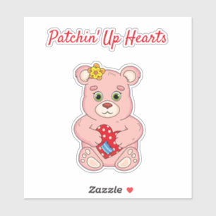 Pegatina Patchin' Up Hearts Bear