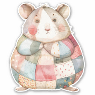 Pegatina Patchwork Hamster