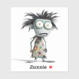 Pegatina Patchy Luna - Chica zombie hippie