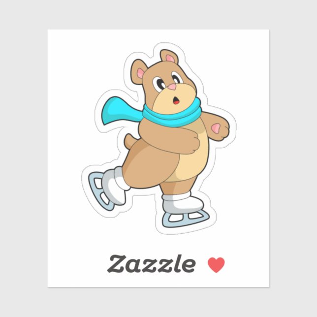 Pegatina Patinaje sobre hielo (Hoja)