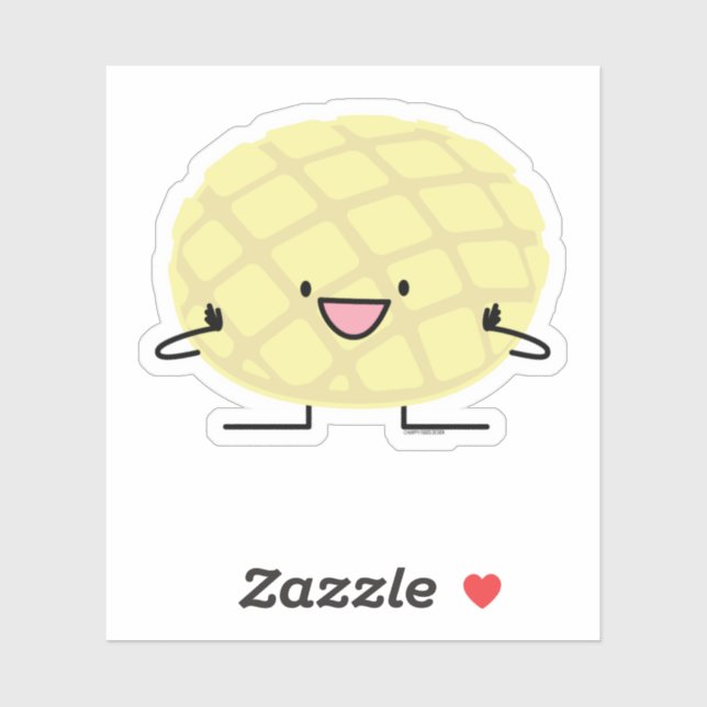 Pegatina Patisserie dulce del pan del concha japonés de la (Hoja)