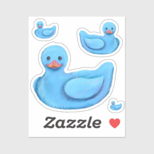 Pegatina Patitos de goma azules