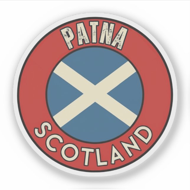 Pegatina Patna, Escocia (Anverso)