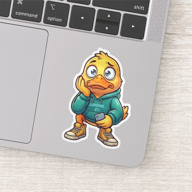 Pegatina Pato amortiguador emocional (Detalle)