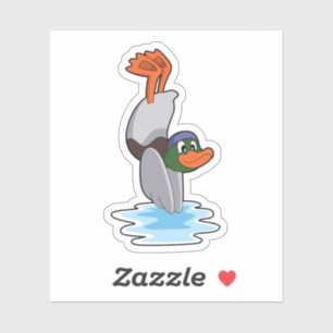 Pegatina Pato con soporte de mano en agua.PNG