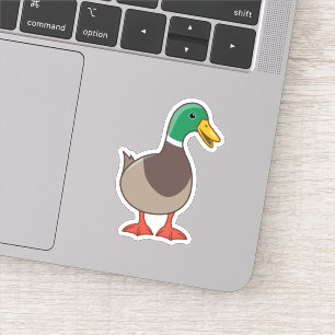 Pegatina Pato de dibujos animados lindo