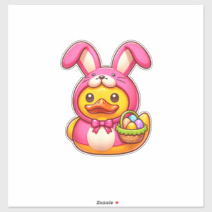 Pegatina Pato de goma amarillo de Pascua crucero navegando 