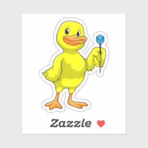 Pegatina Pato en Darts con Dart