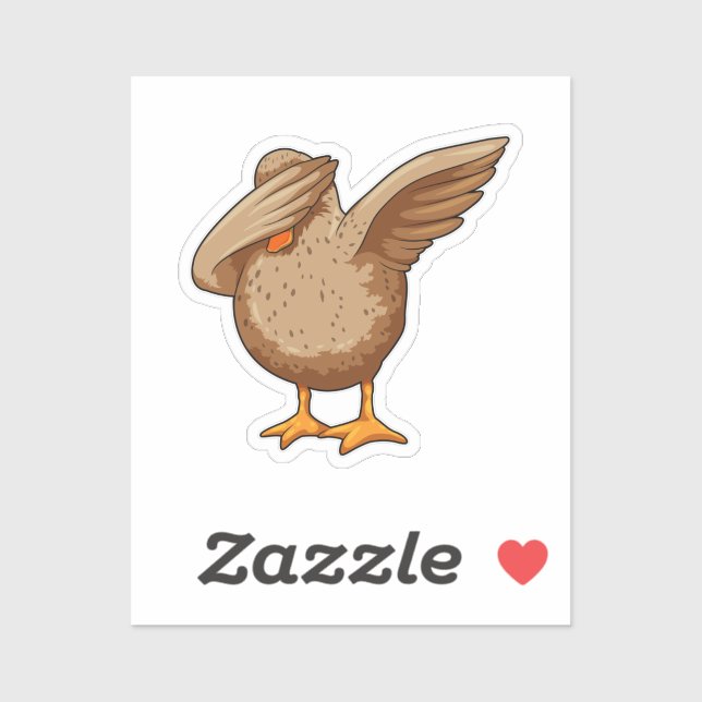 Pegatina Pato en Hip Hop Dance Dab (Hoja)