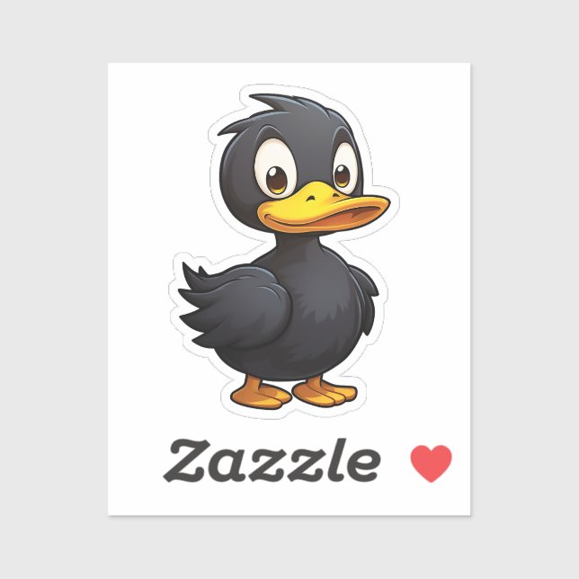 Pegatina pato personalizado (Hoja)