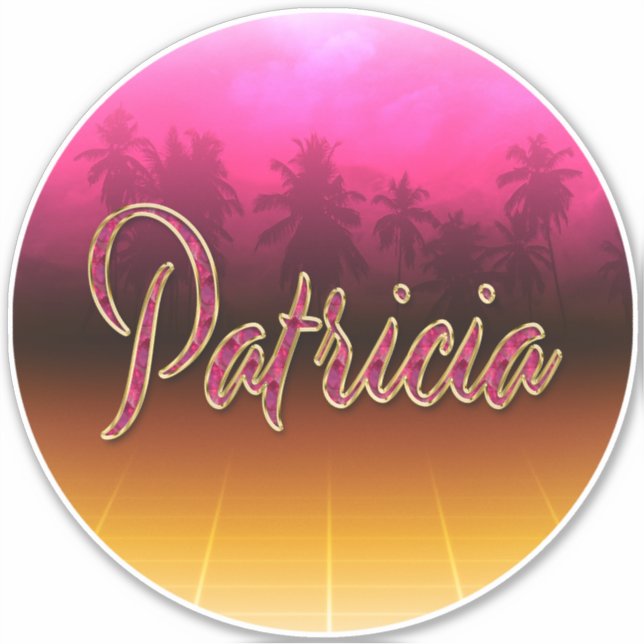 Pegatina Patricia Vorname Name pink Aufkleber Sticker (Anverso)