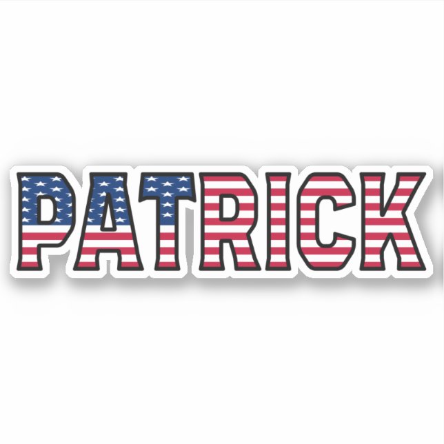 Pegatina Patrick Name Vorname USA Sticker Stickerset (Anverso)