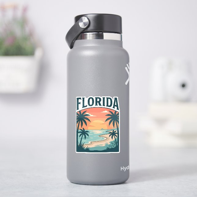 Pegatina Patrimonio costero de Florida (hidrofrasco)