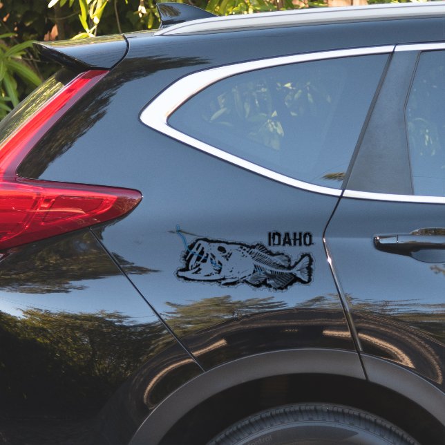 PEGATINA PATRIOTA - IDAHO INFLUIDO - UNA MALA BASE (Lado del coche)