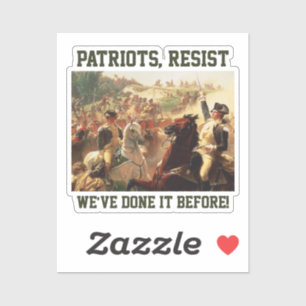 Pegatina Patriotas resisten ataques a la democracia