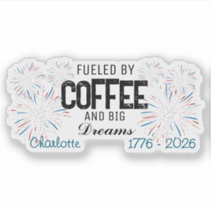 Pegatina  Patriotic 4th of July Custom Name