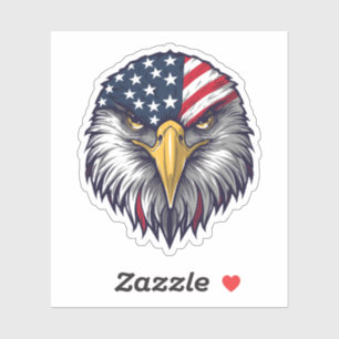 Pegatina Patriotic Bald Eagle Bandera Americana Orgullo de