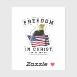Pegatina Patriotic Bible Verse Freedom in Christ Vinyl