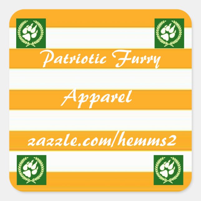 Pegatina Patriotic Furry Apparel (Anverso)