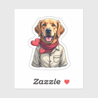 Pegatina Patriotic Golden Retriever Lover Vintage Shirt 2