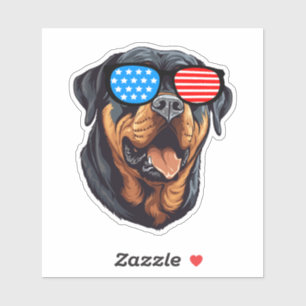 Pegatina Patriotic Rottweiler