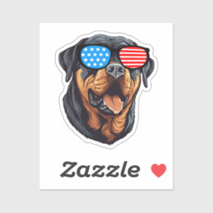Pegatina Patriotic Rottweiler
