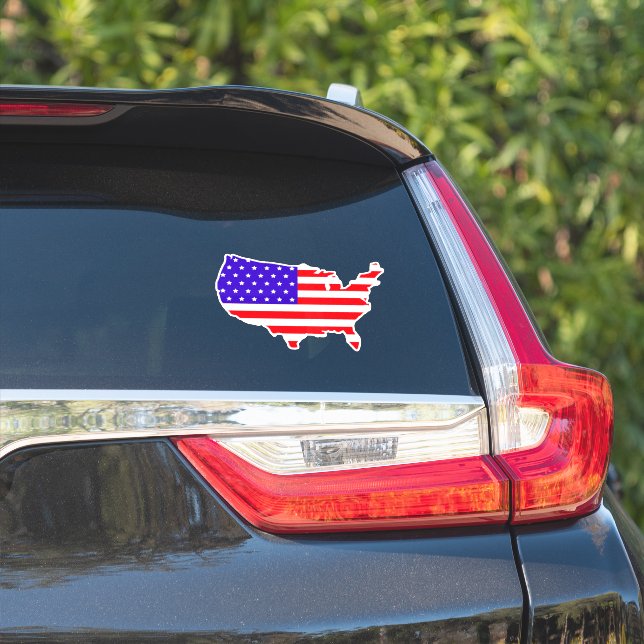 Pegatina Patriótico americano, país de bandera de los Estad (Lado del coche)