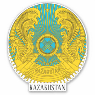 Pegatina Patriótico del Emblema Nacional de Kazajistán