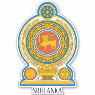 Pegatina Patriótico del Emblema Nacional de Sri Lanka