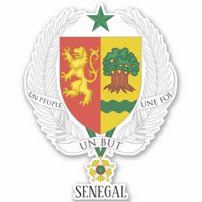 Pegatina Patriótico Del Escudo Nacional De Armas D (Anverso)