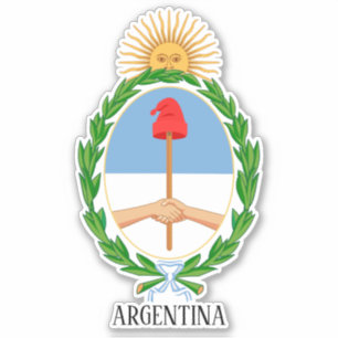 Pegatina Patriótico Del Escudo Nacional De Armas De Argenti