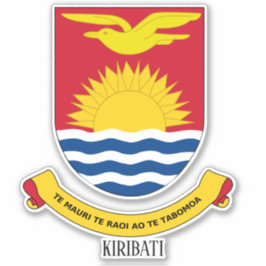 Pegatina Patriótico Del Escudo Nacional De Armas De Kiribat