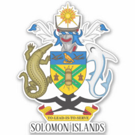 Pegatina Patriótico Del Escudo Nacional De Armas De Las Isl