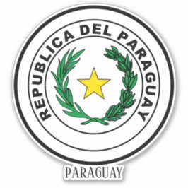 Pegatina Patriótico Del Escudo Nacional De Armas De Paragua
