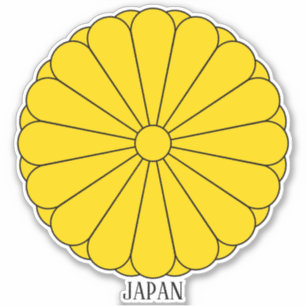 Pegatina Patriótico del sello imperial de Japón