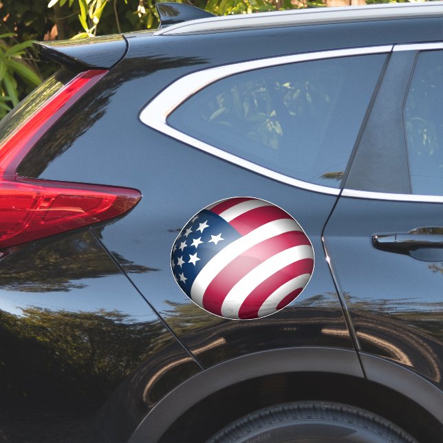 Pegatina Patriótico Estados Unidos Bandera Guay Globe (Lado del coche)