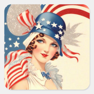 pegatina patriótico estilo cuarto de julio de los