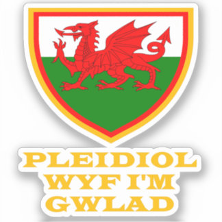 Pegatina Patriotismo de Cymru Gales