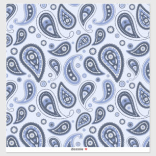 Pegatina Patrón azul paisley