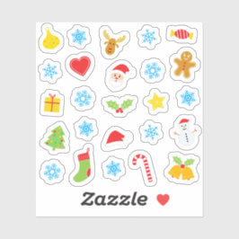 Pegatina Patrón colorido de Navidad