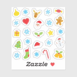 Pegatina Patrón colorido de Navidad