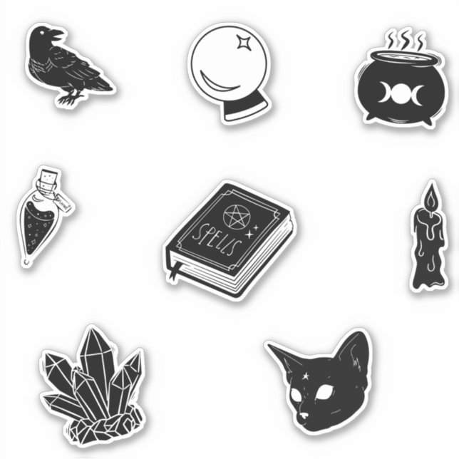 Pegatina Patrón de brujería I (Anverso)