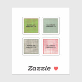 Pegatina Patrón de comprobación de color Ropa artesanal