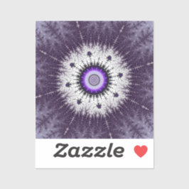 Pegatina Patrón de copo de nieve fractal