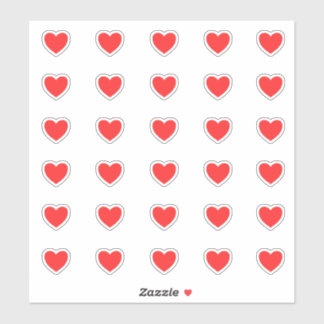 Pegatina Patrón de corazones rojos pequeños 2