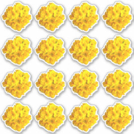 Pegatina Patrón de flores de rosa amarilla