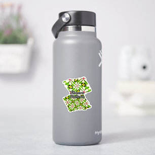 Pegatina Patrón de flores estéticas